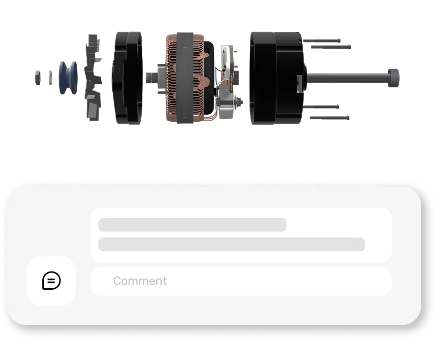 Technician following visual steps